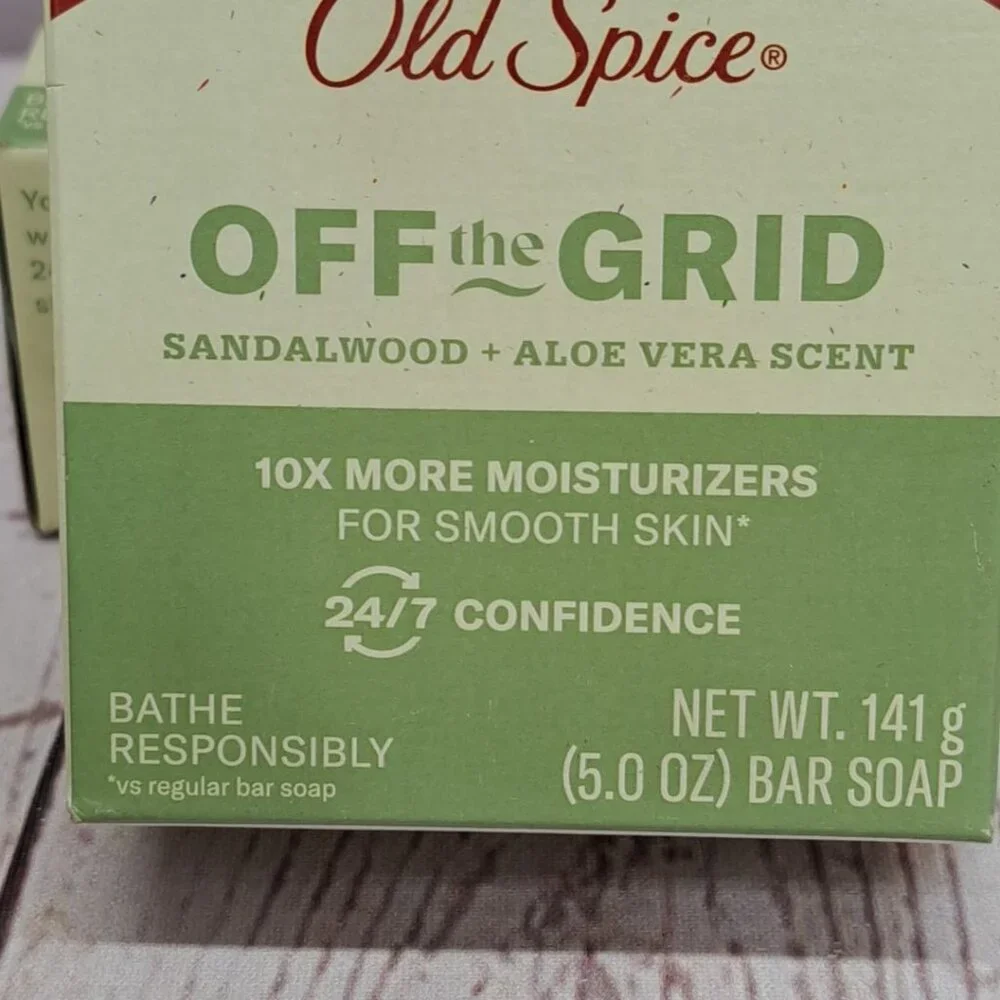 2 Old Spice Off The Grid Sandalwood & Aloe Vera Bar Soap 5oz Each  Discontinued